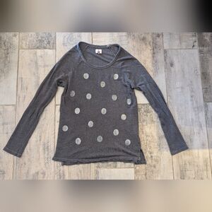 Sundry Fitted Gray Graphic Sweatshirt